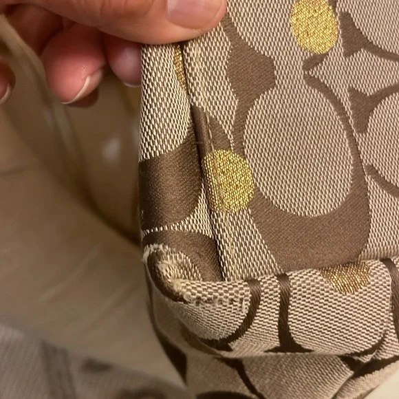 Coach Gold and Brown Tote Bag - Picture 15 of 16